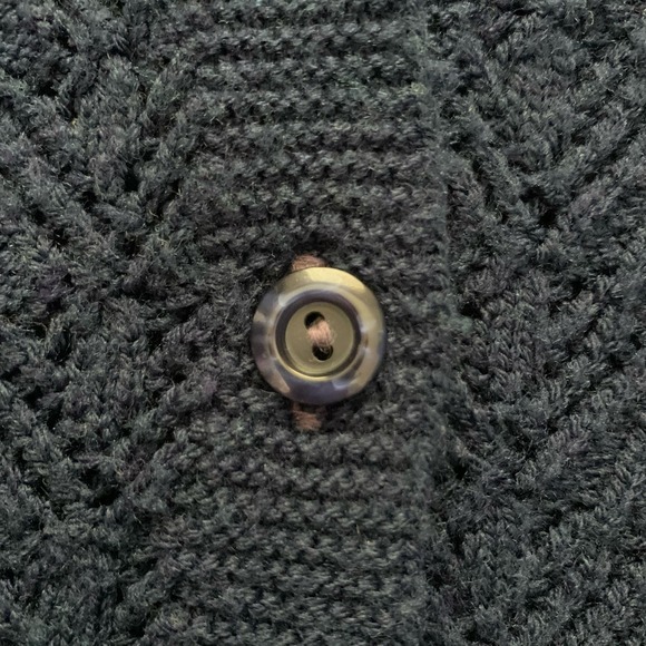 DOTTY MANN Blue Vintage Orlon Acrylic‎ Knit Button Down Cardigan Sweater - Picture 10 of 13